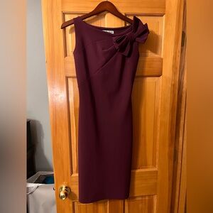 Chiara Boni La Petite Robe Shoko Midi Sheath Dress Wine Red Size 42